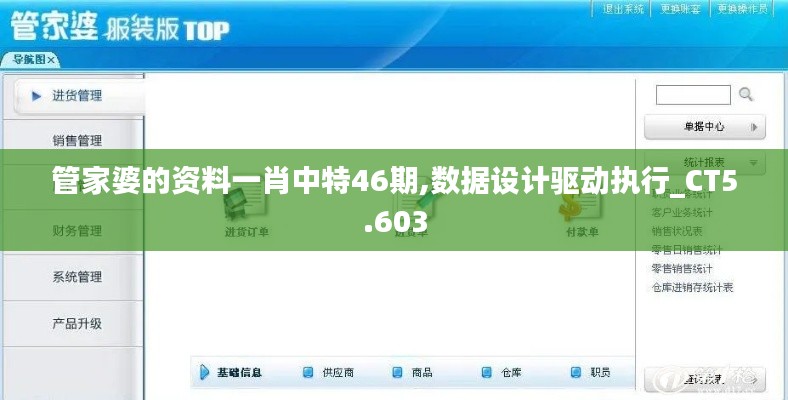 管家婆的资料一肖中特46期,数据设计驱动执行_CT5.603